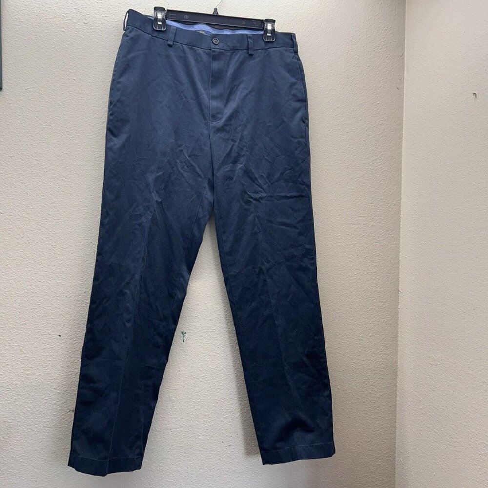 Brooks Brothers Mens 34x32 Lightweight Advantage Chino Clark Fit Stretch Navy